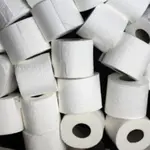 Lots of rolls of household toilet paper