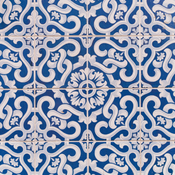 Patterned bathroom tiles
