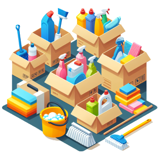 Cleaning supplies delivered