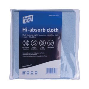 103986BLUE20-20Robert20Scott20Hi-Absorb20Cloth20Heavyweight20Pack20of2052035by38cm.jpg Robert Scott Hi-absorb Blue Microfibre Cloths - 5 Pack