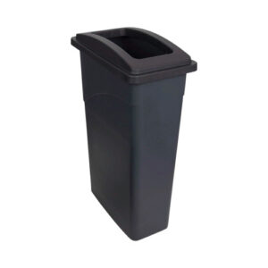 105210BLACK20Recycling20Wall20Hugger20Bin.jpg Recycling Wall Hugger Bin & Lid - 90L - General Waste (Black)