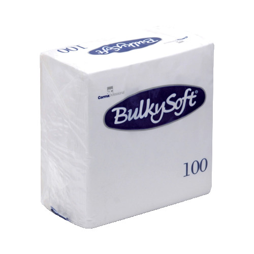 BulkySoft® Cocktail Napkins - 2ply - 24cm - White - Case of 4,000