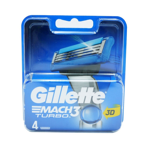 Gillette Mach 3 Turbo Blades - 4 Pack