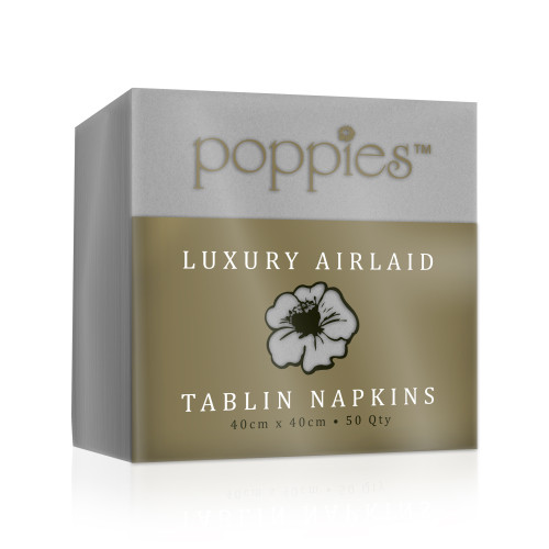 Poppies Airlaid 8-Fold Napkins - 40cm - Pack of 500