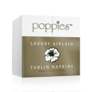 4048WH2040cm208F20Tablin20-20White20Pack.jpg Poppies Airlaid Napkins - 8 Fold - White - Case of 500