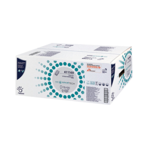 Papernet Dissolve Tech 2-Ply V-Fold Blue & White Fleck Paper Hand Towels - Case of 3,150