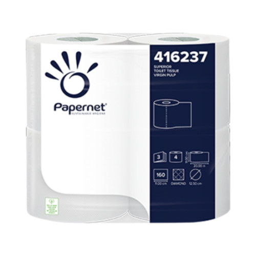 Papernet Superior Toilet Rolls - 3-Ply - Pack of 40
