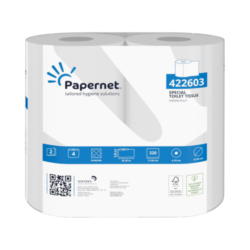 Papernet Extra Long 2 Ply Toilet Rolls - Pallet of 44 Cases