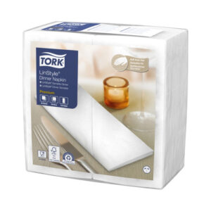 47814520Tork20Linen20style20napkin20-20820fold.jpg Tork LinStyle Dinner Napkin - White - Pack of 8
