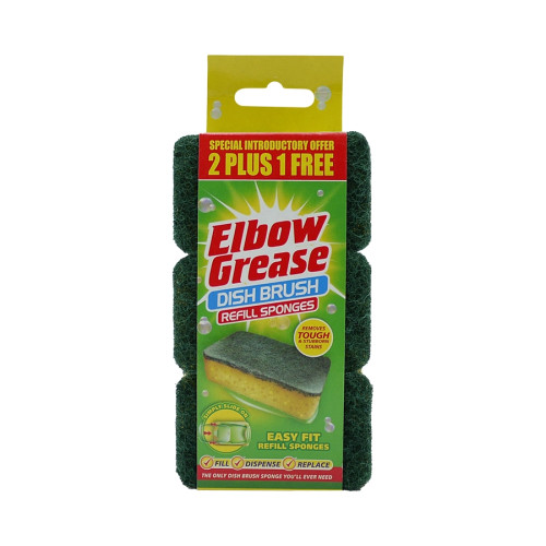 Elbow Grease Dish Brush Refil - 3 Pack