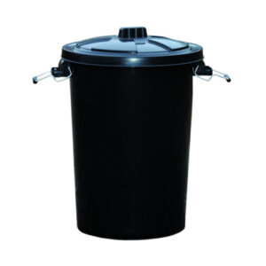 60673020-20Bin20With20Lid20Black2080L.jpg Dustbin With Lid - Black - 90L - Single Unit