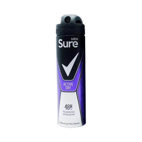 Sure Men's Deodorant Active Dry 48h Anti-Perspirant - 150ml