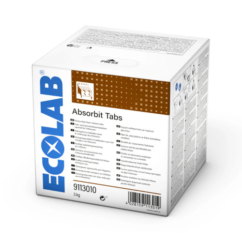 Ecolab Absorbit Tabs Heavy Duty Fryer Cleaner Tabs - 3kg