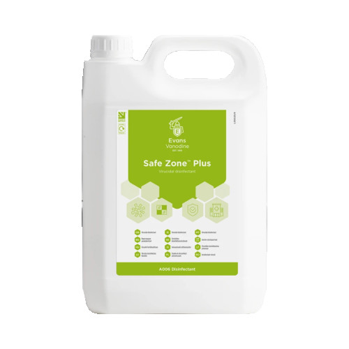 Evans Vanodine Safe Zone Plus Viricidal Disinfectant- 5L