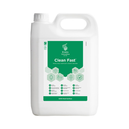 Evans Vanodine Cleanfast - Heavy Duty Washroom Cleaner - 5L