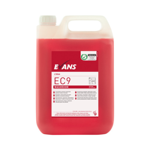 Evans Vanodine EC9 Washroom Bactericidal Cleaner and Descaler - 5L