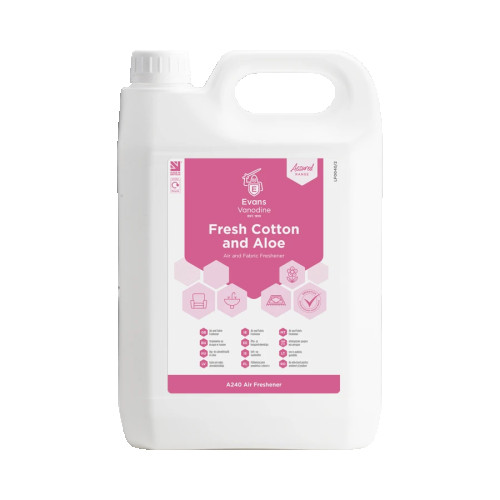Air and Fabric Freshener - Fresh Cotton and Aloe - 5L - Case of 1