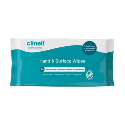 Clinell Hand Surface Wipes - Pack of 84