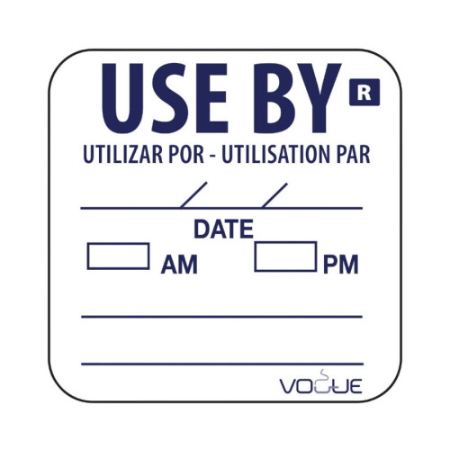 Vogue Use by Food Safety Labels - Case of 1000