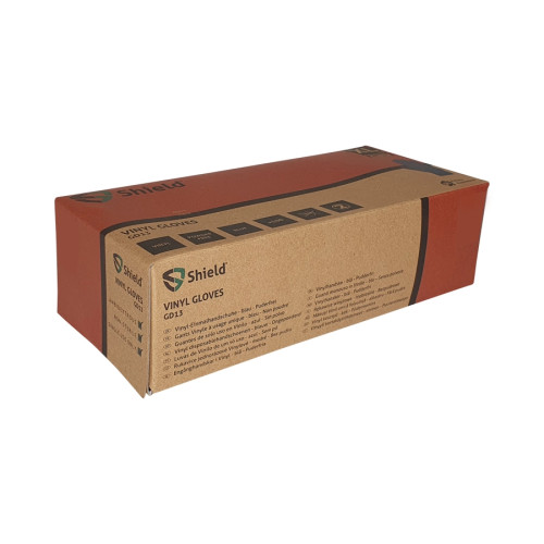 Shield Blue Powder Free Vinyl Gloves - Medium - Box of 100