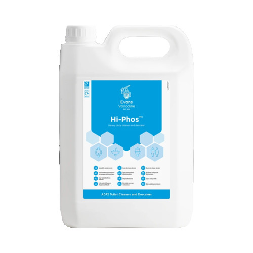 Evans Hi-Phos Heavy Duty Washroom & Toilet Cleaner & Descaler - 5L