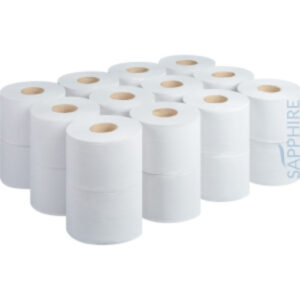 Sapphire Twin Roll System Toilet Rolls -  Case of 24