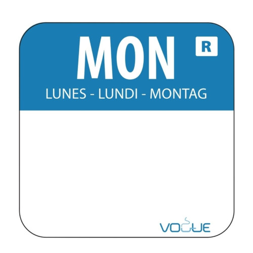 Vogue Day of the Week Labels - Monday - 2.4cm - Pack of 1000