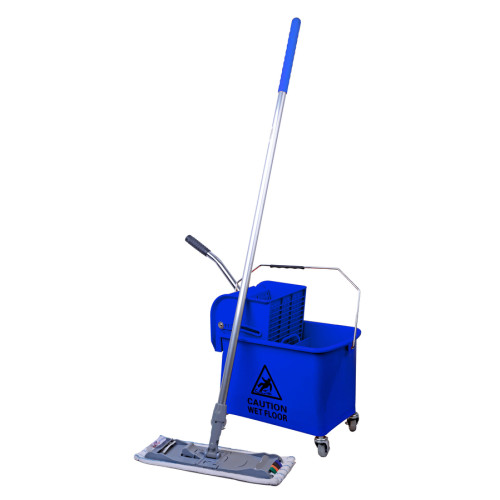 Microspeedy Flat Microfibre Complete Mop and Bucket Set - Blue