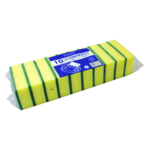 Ramon Contract Abrasive Sponge Scourers - Pack of 10