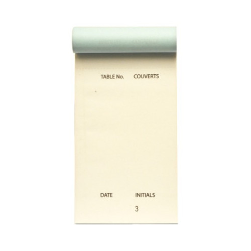 Medium Non-Carbon Duplicating Waitress Pads - Pack of 100