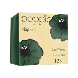 S22H20-2033cm202ply20Forest20Green20Napkins.jpg Poppies 2ply 33cm Napkin Forest Green - 2000