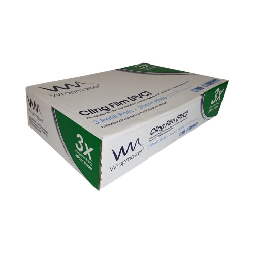 Wrapmaster 3000 Cling Film Refills - 50m Roll - Box of 3
