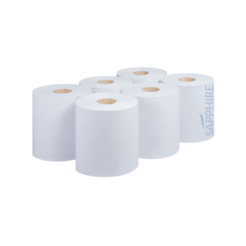 Sapphire White Centrefeed Roll 150m - Case of 6