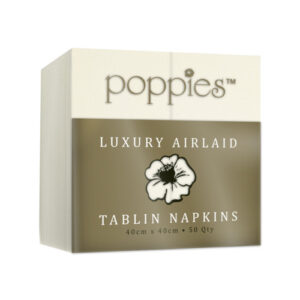 SPD73720-2040cm20Champagne20Airlaid20Napkins.jpg Poppies 8 Fold Airlaid Napkins Buttermilk - Pack of 500