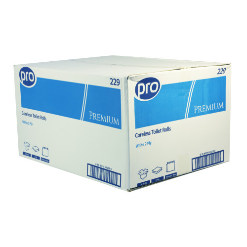 Pro Premium Coreless Toilet Rolls - 2-Ply - 85m - Case of 36